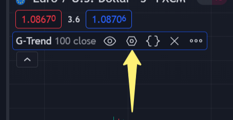 How to change settings of indicators