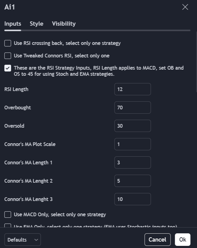 Settings of the best scalping indicator trading view